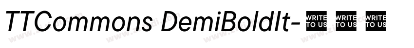 TTCommons DemiBoldIt字体转换